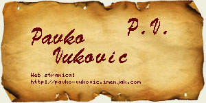 Pavko Vuković vizit kartica